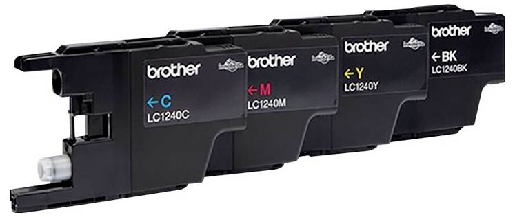 Brother Druckerpatrone LC1240 Original Kombi-Pack Schwarz, Cyan, Magenta, Gelb LC1240VALBP