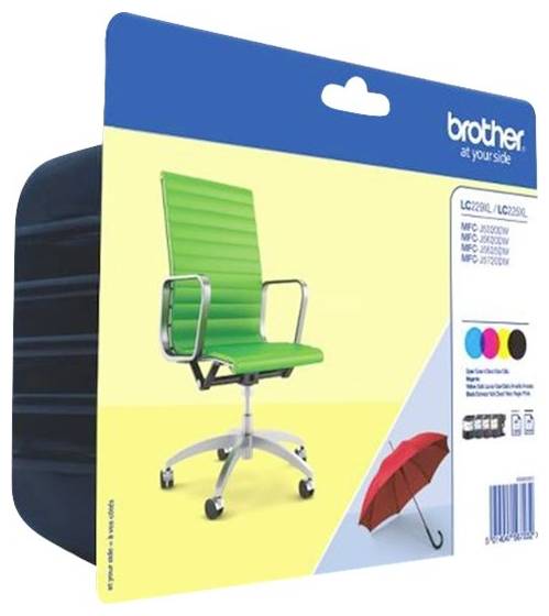Brother Druckerpatrone LC229XLVALBP Original Kombi-Pack Schwarz, Cyan, Magenta, Gelb LC229XLVALBP