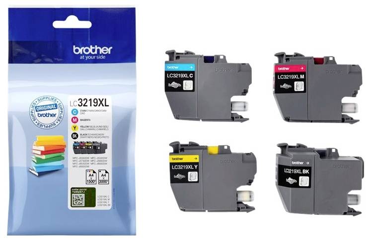 Brother Druckerpatrone LC3219XL Original Kombi-Pack Schwarz, Cyan, Magenta, Gelb LC3219XLVAL