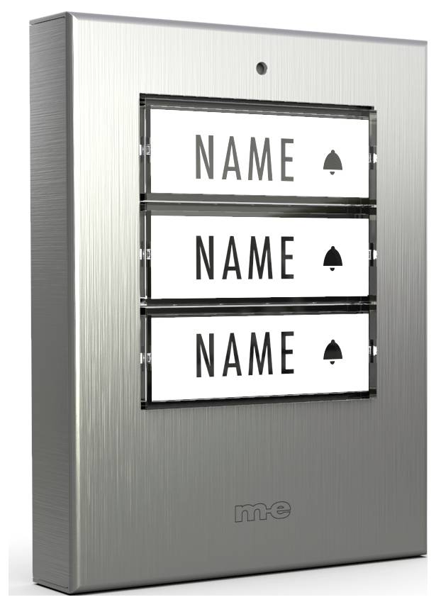 M-e modern-electronics 41413 Funkklingel Sender beleuchtet, mit Namensschild