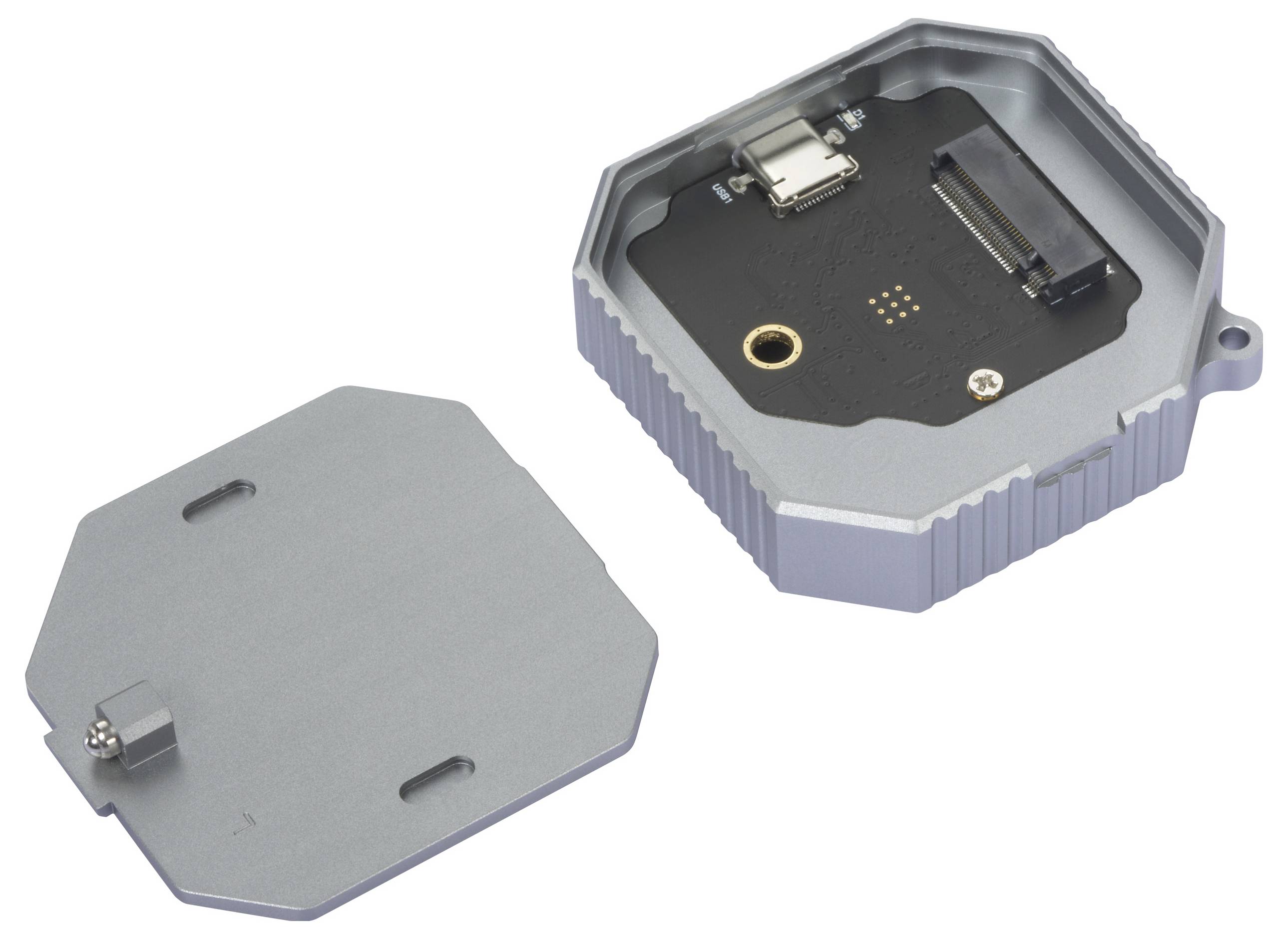 Renkforce RF-M2E-200 M.2-Festplatten-Gehäuse USB-C®, M.2 SATA, M.2 PCIe NVMe M.2 PCIe NVMe, M.2 SATA 6 Gb/s 2230 RF-6694572