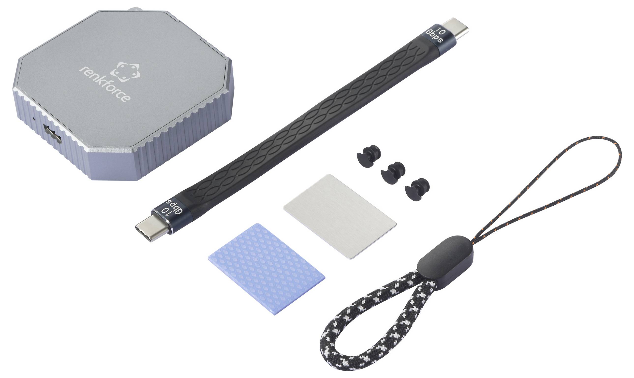 Renkforce RF-M2E-200 M.2-Festplatten-Gehäuse USB-C®, M.2 SATA, M.2 PCIe NVMe M.2 PCIe NVMe, M.2 SATA 6 Gb/s 2230 RF-6694572