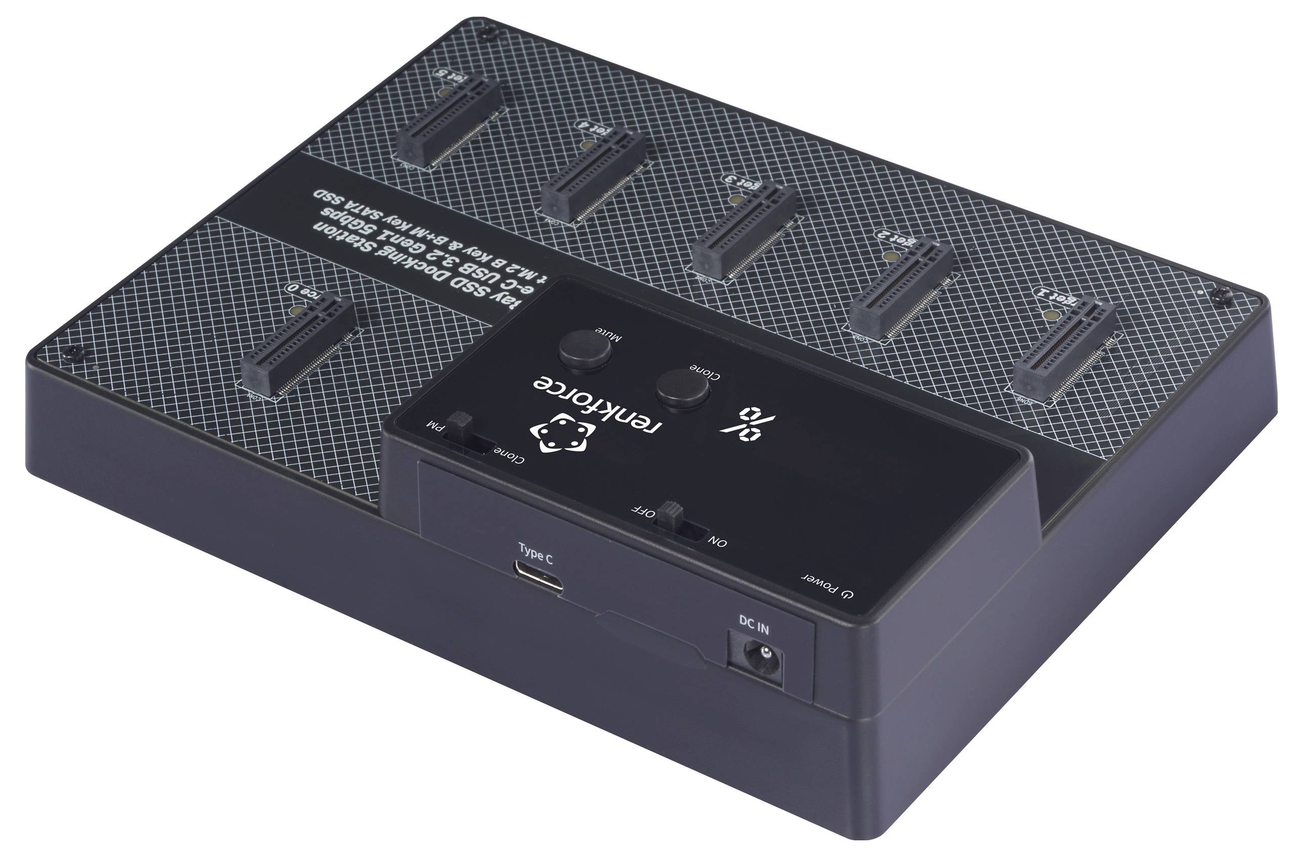 Renkforce RF-6BDS-350 5fach Festplatten-Kopierstation M.2 SATA 6 Gb/s, USB-C®