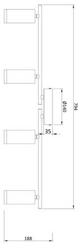 Deko Light 348114 Becrux IV Deckenaufbauleuchte LED EEK: F (A - G) 21.0W Silber