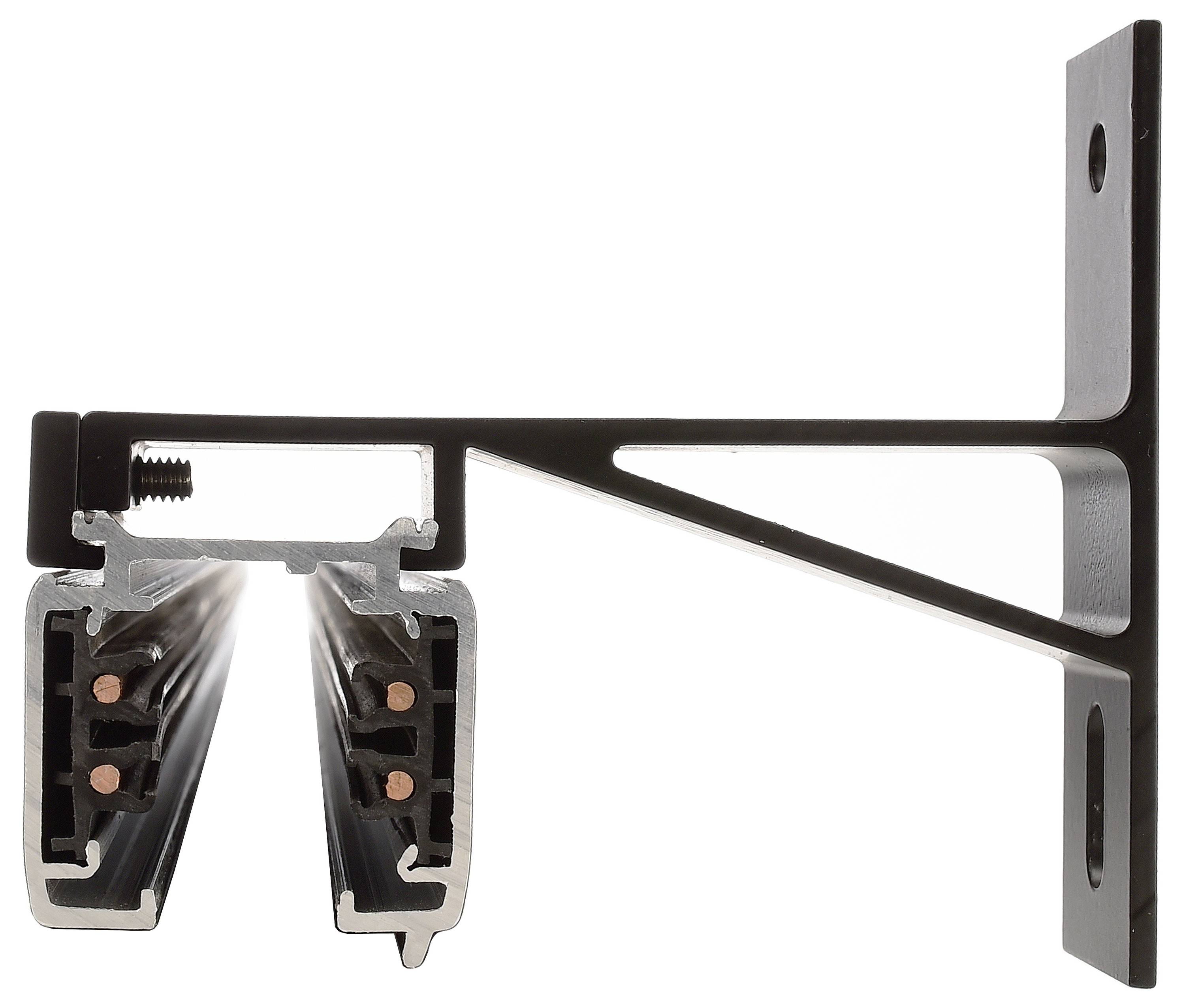 Deko Light 710106 D Line DALI Hochvolt-Schienensystem-Komponente Wandhalter Graphitschwarz (RAL 9011)