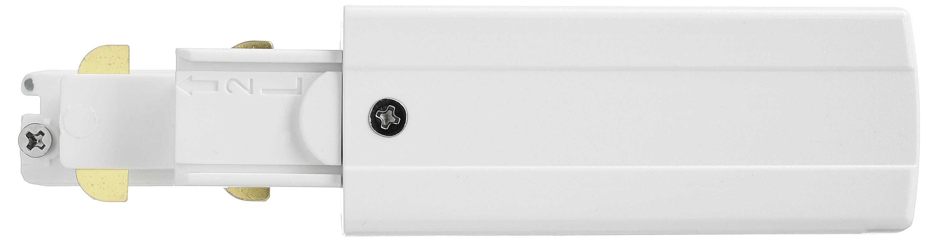 Deko Light 710514 D Line DALI Hochvolt-Schienensystem-Komponente Einspeiser Verkehrsweiß (RAL 9016)