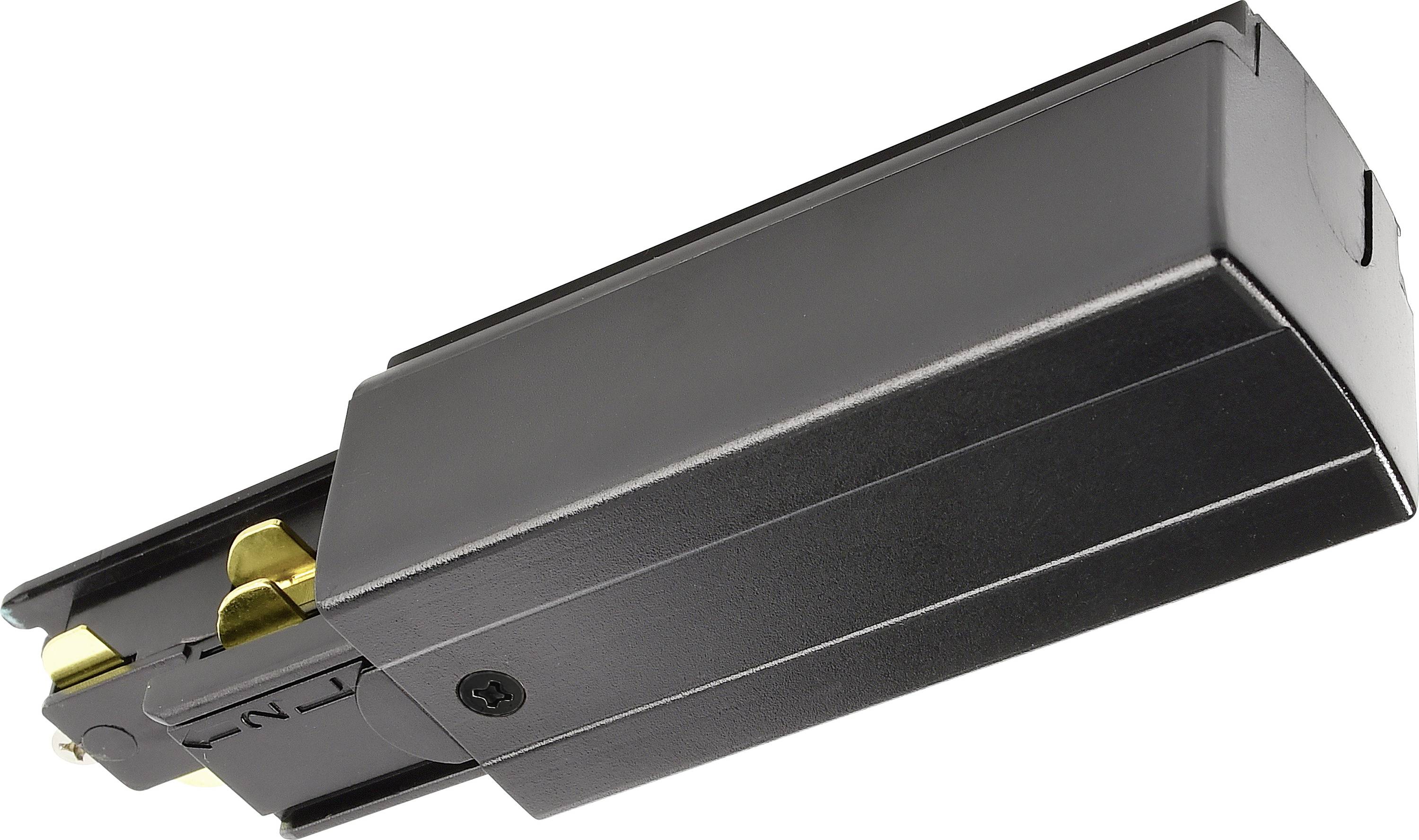 Deko Light 710515 D Line DALI Hochvolt-Schienensystem-Komponente Einspeiser Graphitschwarz (RAL 9011)