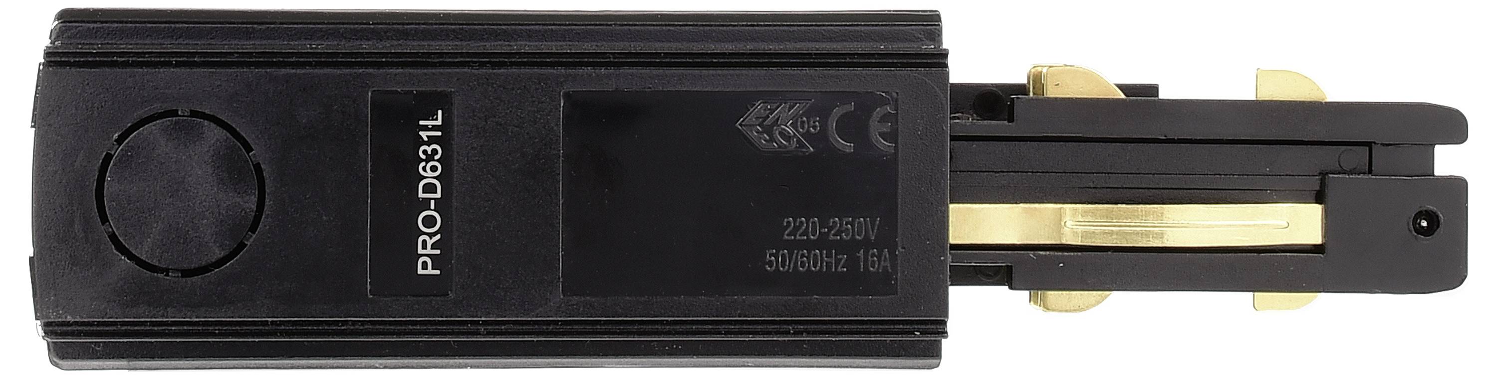 Deko Light 710515 D Line DALI Hochvolt-Schienensystem-Komponente Einspeiser Graphitschwarz (RAL 9011)