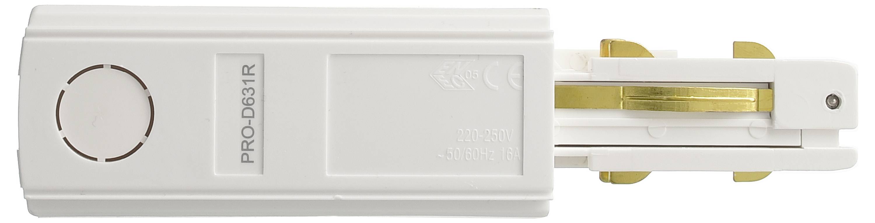 Deko Light 710516 D Line DALI Hochvolt-Schienensystem-Komponente Einspeiser Verkehrsweiß (RAL 9016)