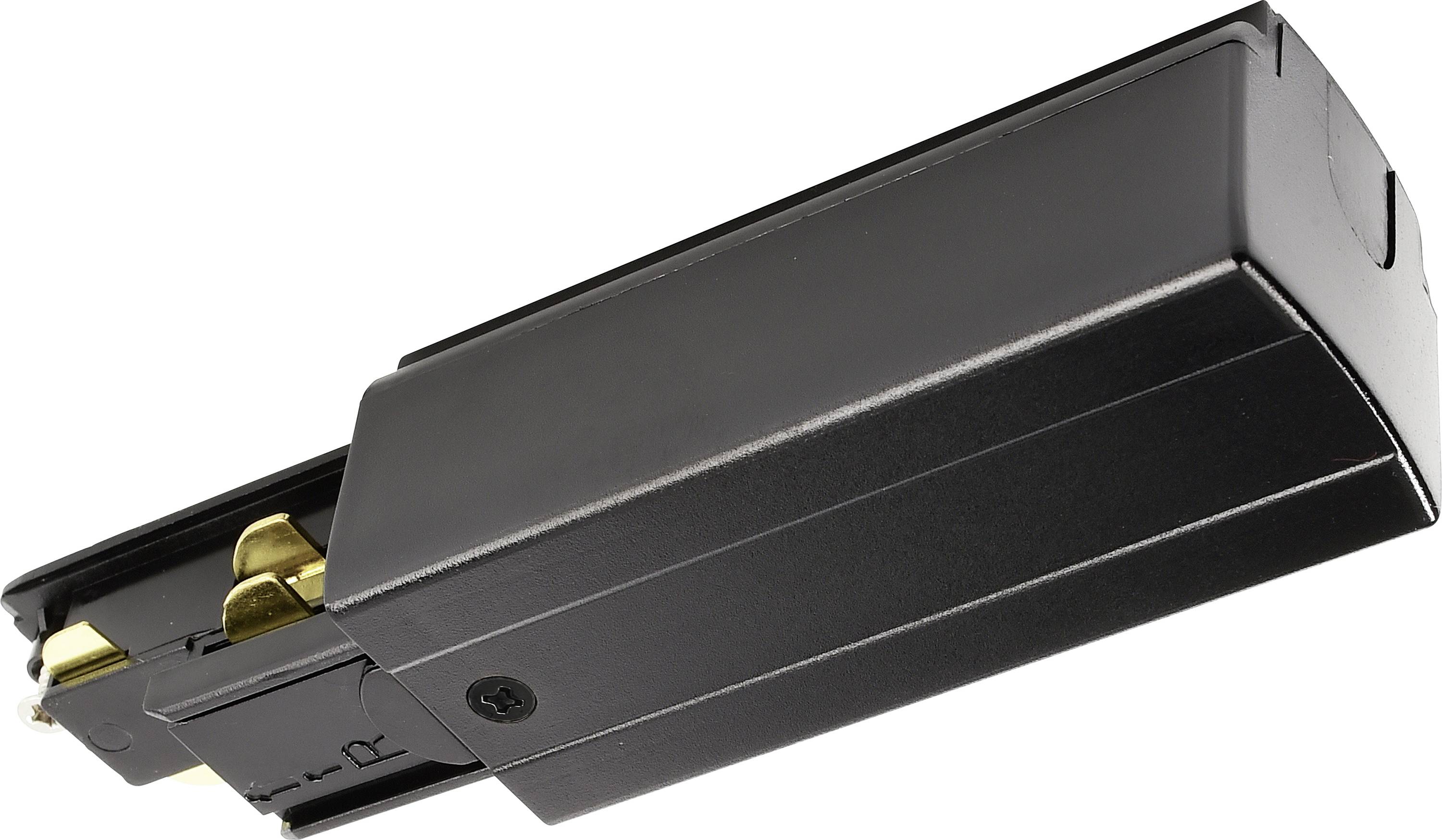 Deko Light 710517 D Line DALI Hochvolt-Schienensystem-Komponente Einspeiser Graphitschwarz (RAL 9011)