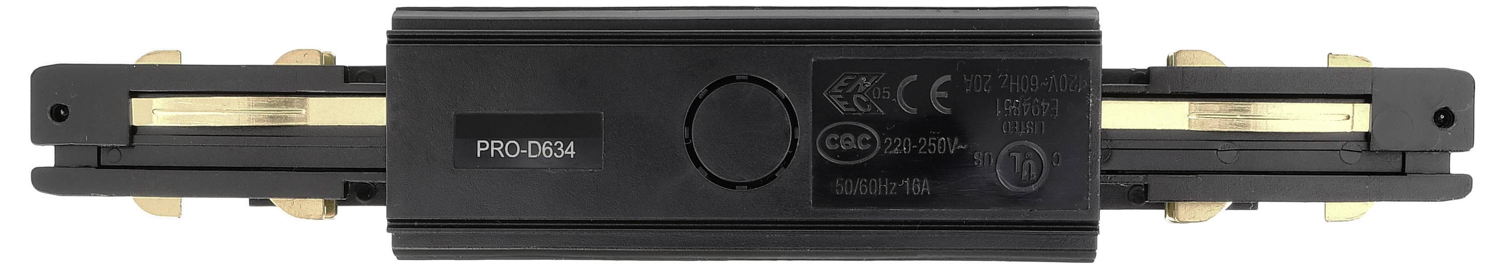 Deko Light 710521 D Line DALI Hochvolt-Schienensystem-Komponente Längsverbinder Graphitschwarz (RAL 9011)