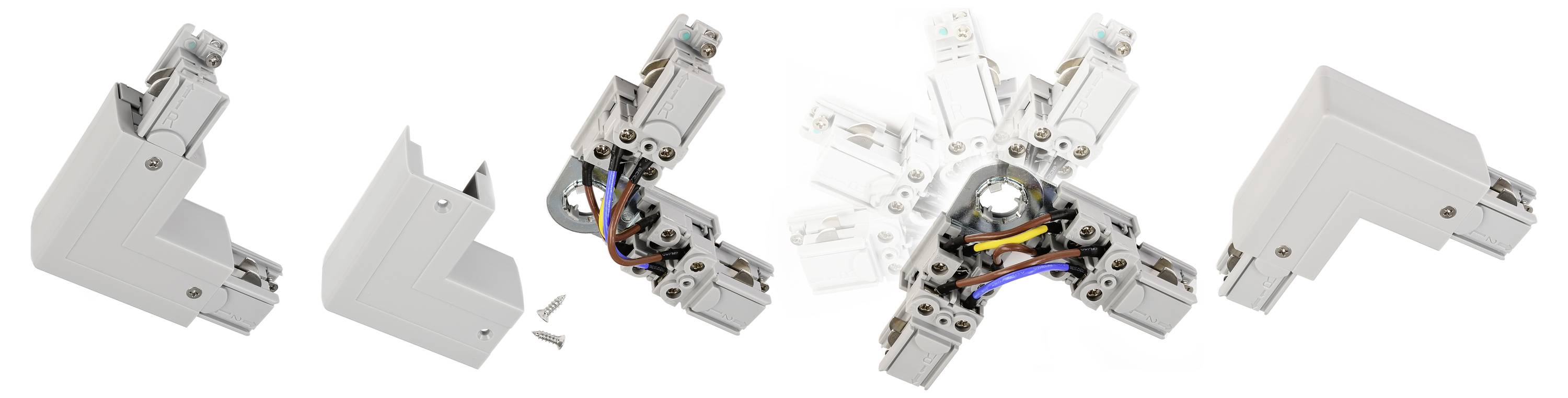 Deko Light 710527 D Line DALI Hochvolt-Schienensystem-Komponente Winkelverbinder Verkehrsweiß (RAL 9016)