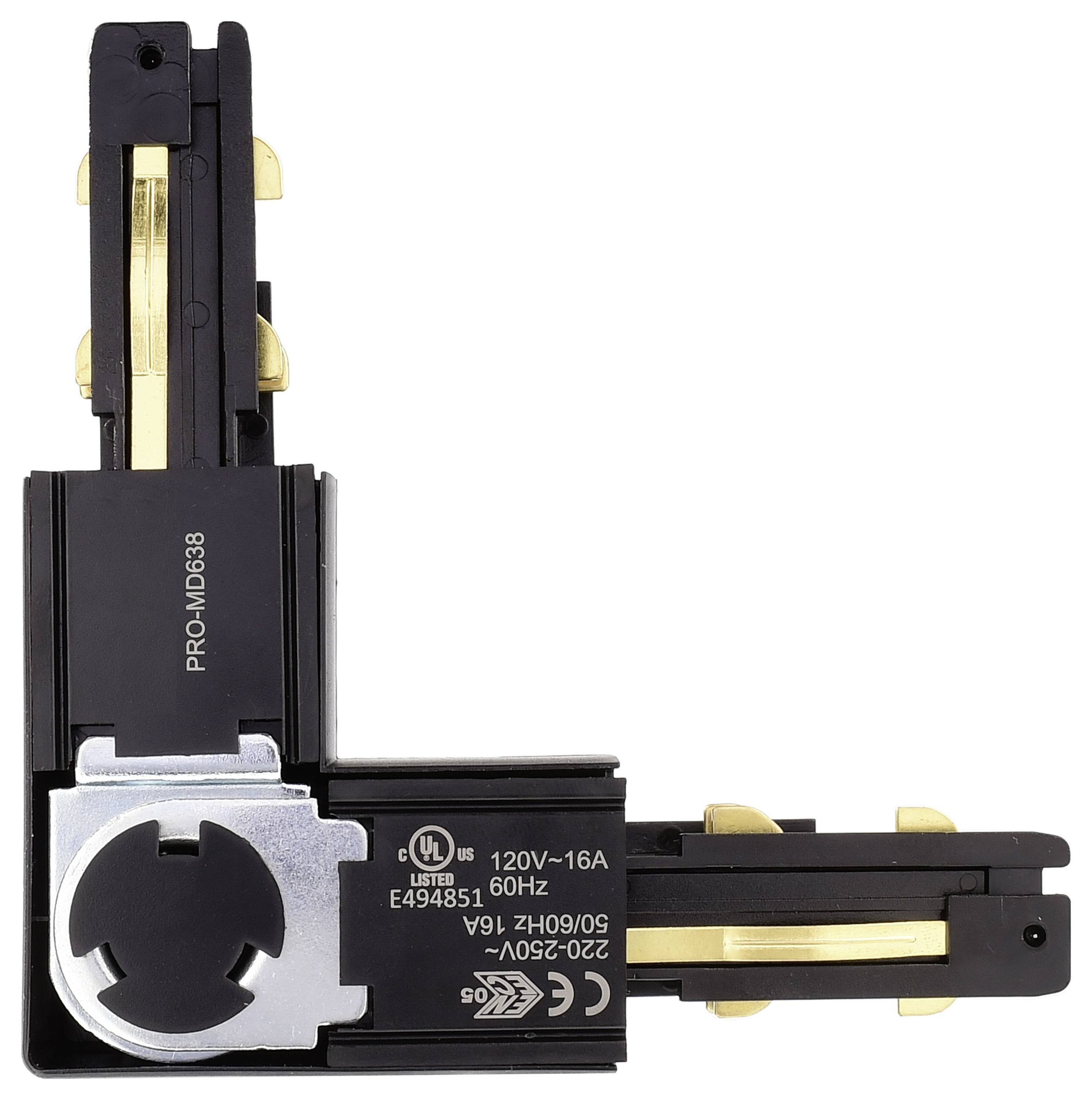 Deko Light 710528 D Line DALI Hochvolt-Schienensystem-Komponente Winkelverbinder Graphitschwarz (RAL 9011)