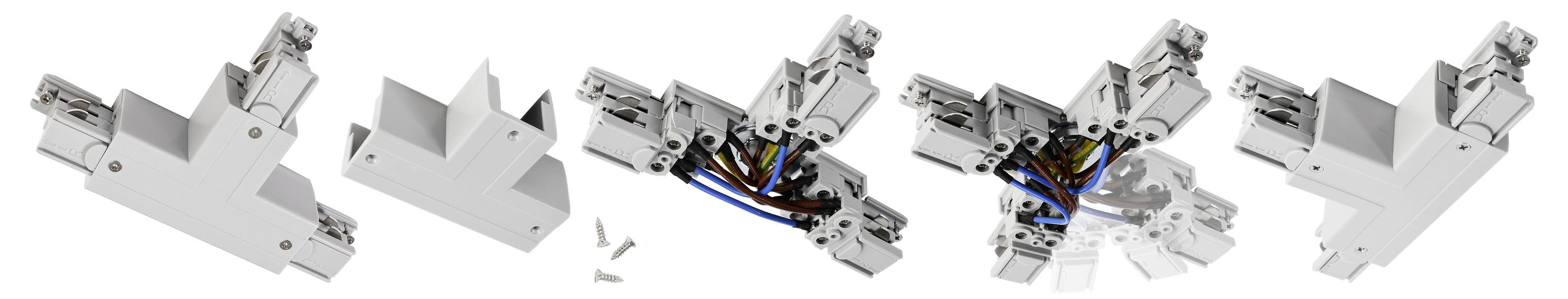 Deko Light 710533 D Line DALI Hochvolt-Schienensystem-Komponente T-Verbinder Graphitschwarz (RAL 9011)