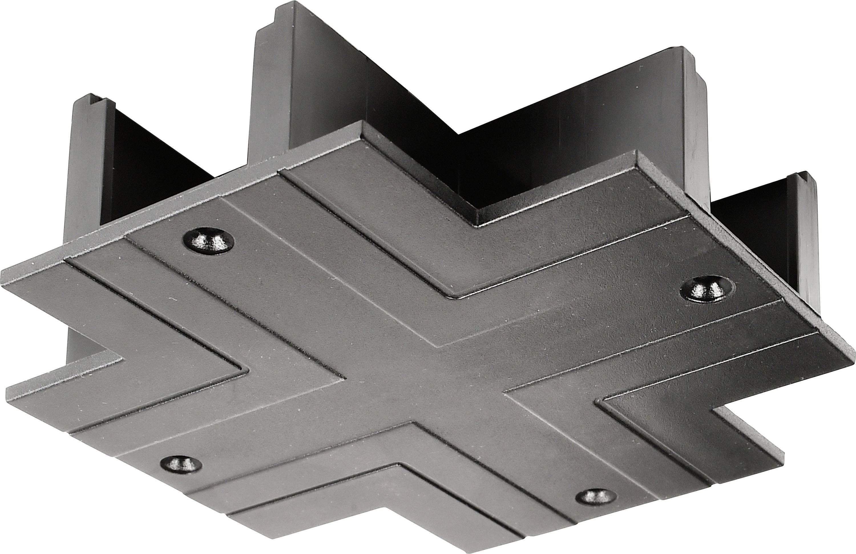 Deko Light 710537 D Line DALI Hochvolt-Schienensystem-Komponente X-Verbinder Graphitschwarz (RAL 9011)