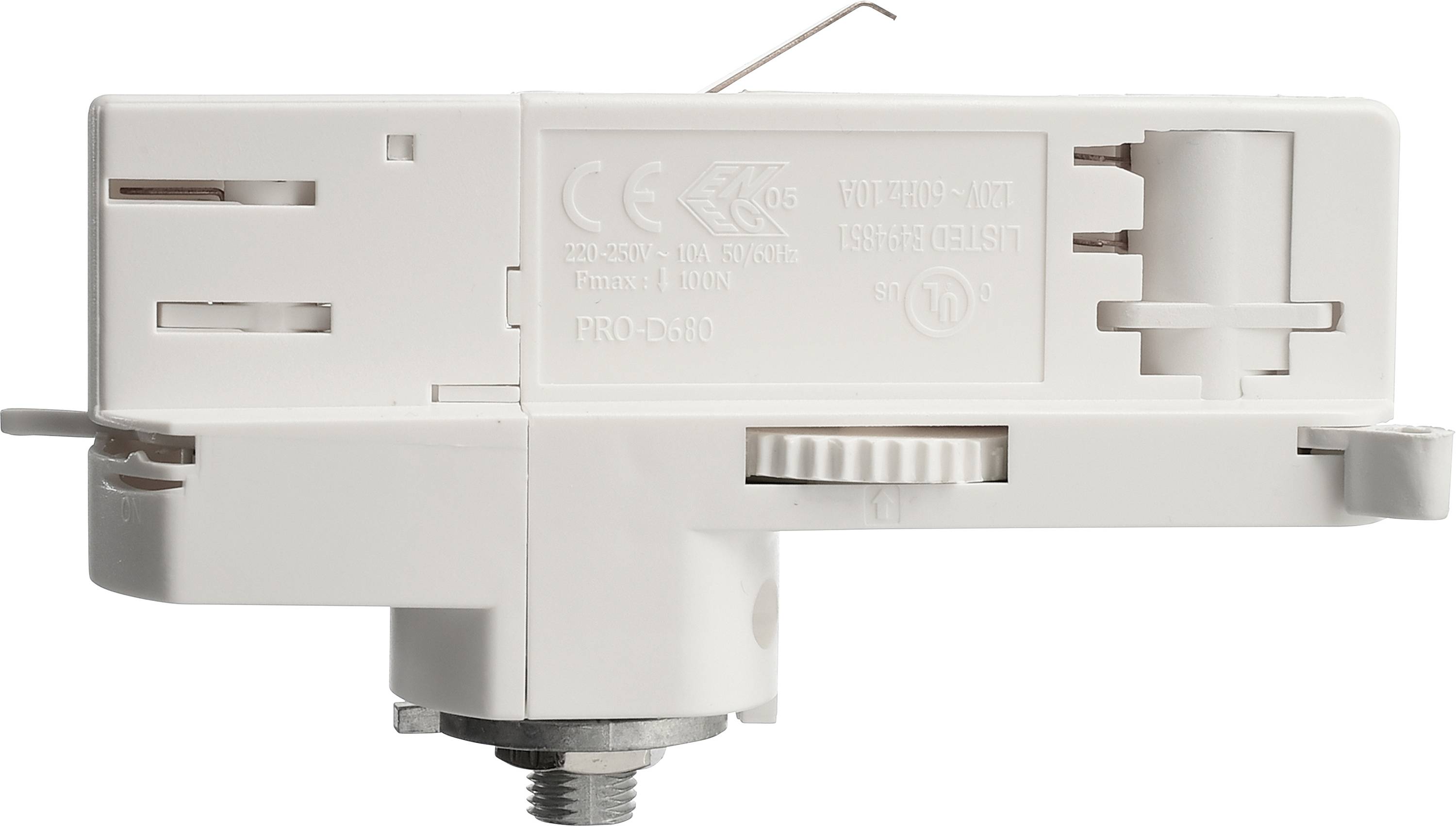 Deko Light 710539 D Line DALI Hochvolt-Schienensystem-Komponente Leuchtenadapter Verkehrsweiß (RAL 9016)