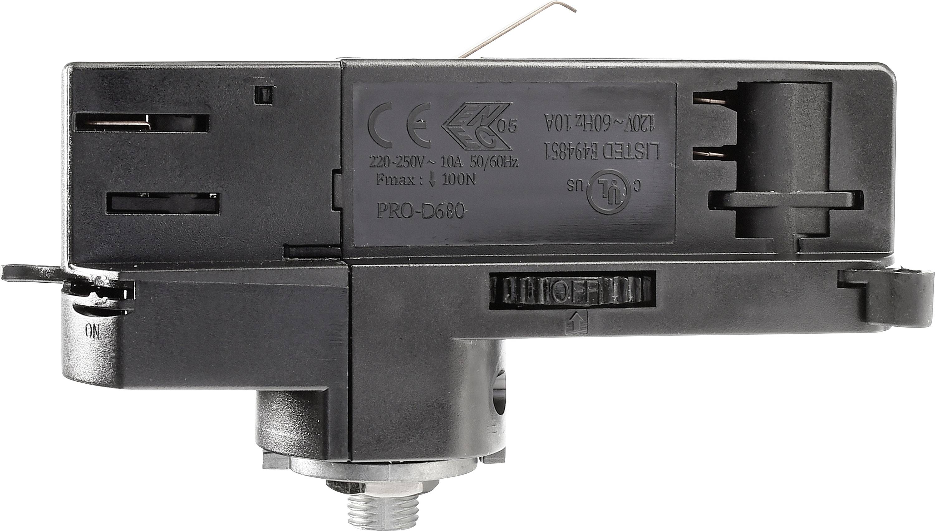 Deko Light 710540 D Line DALI Hochvolt-Schienensystem-Komponente Leuchtenadapter Graphitschwarz (RAL 9011)