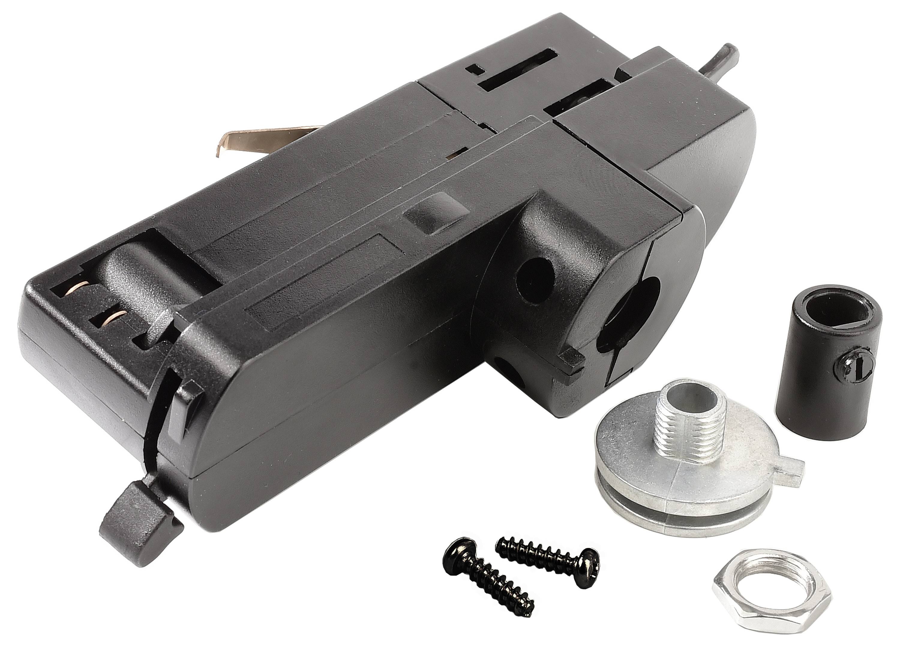 Deko Light 710540 D Line DALI Hochvolt-Schienensystem-Komponente Leuchtenadapter Graphitschwarz (RAL 9011)