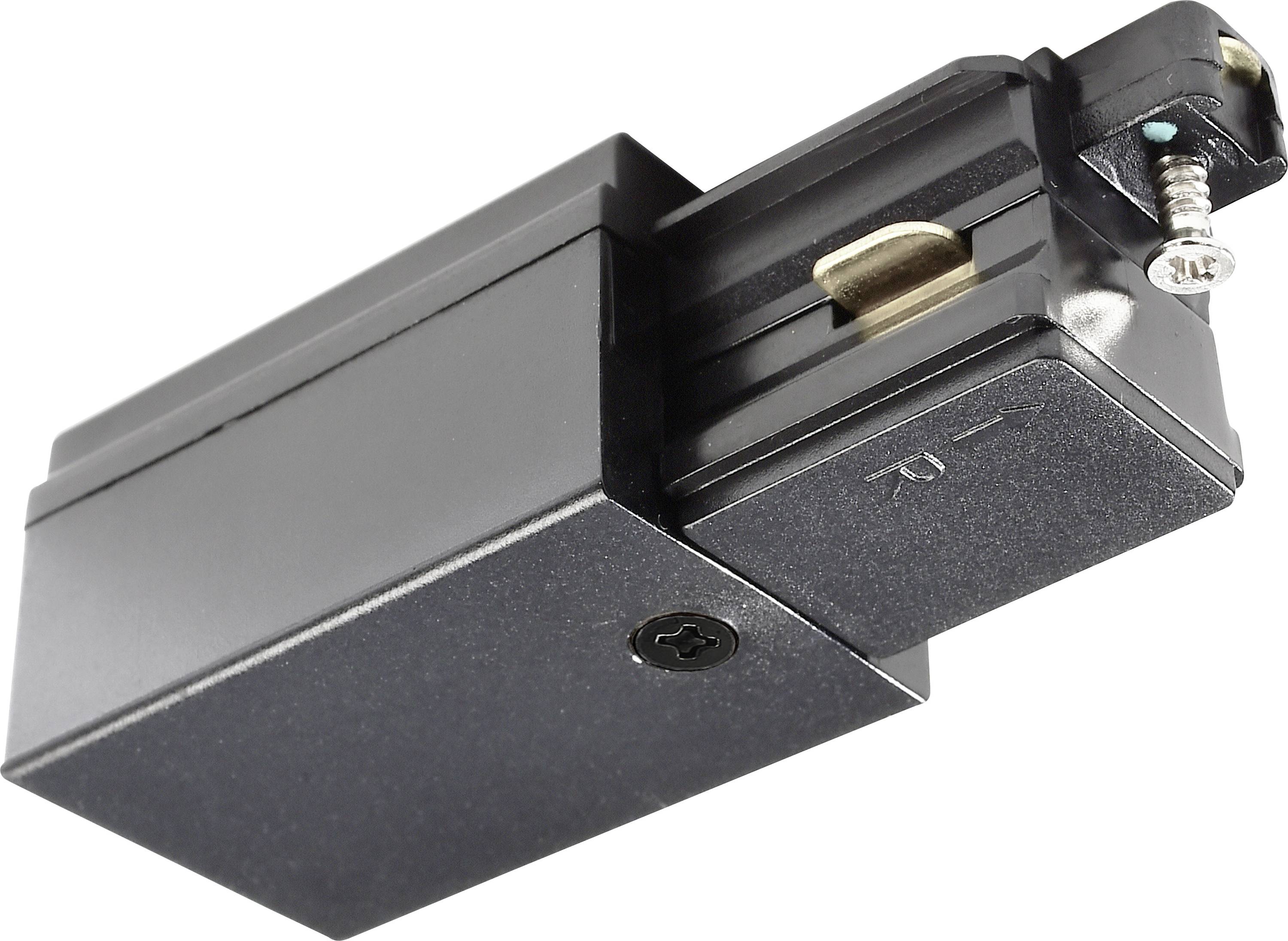 Deko Light 720009 D One Hochvolt-Schienensystem-Komponente Einspeiser Schwarz