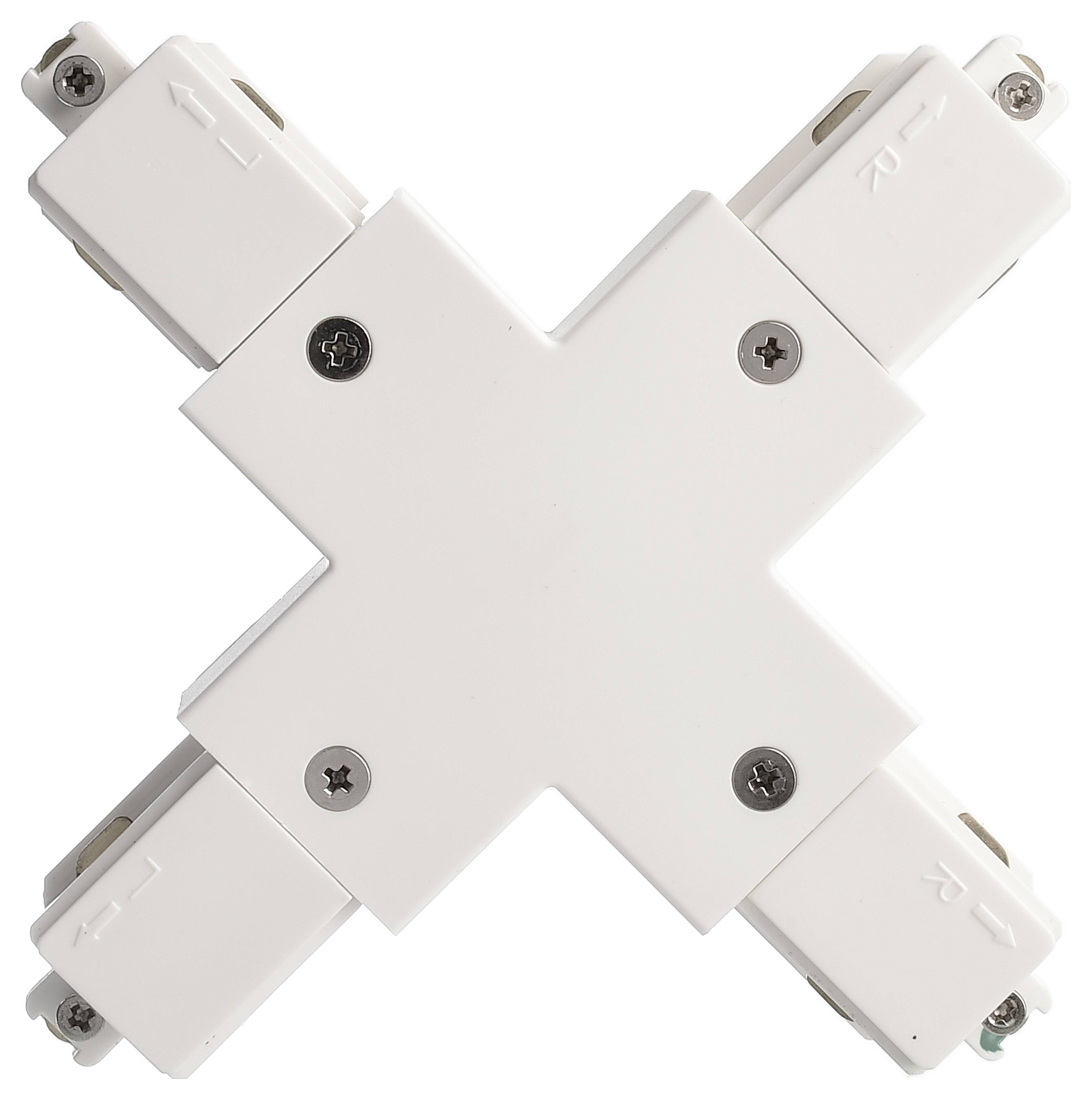 Deko Light 720028 D One Hochvolt-Schienensystem-Komponente X-Verbinder 1er Set Weiß