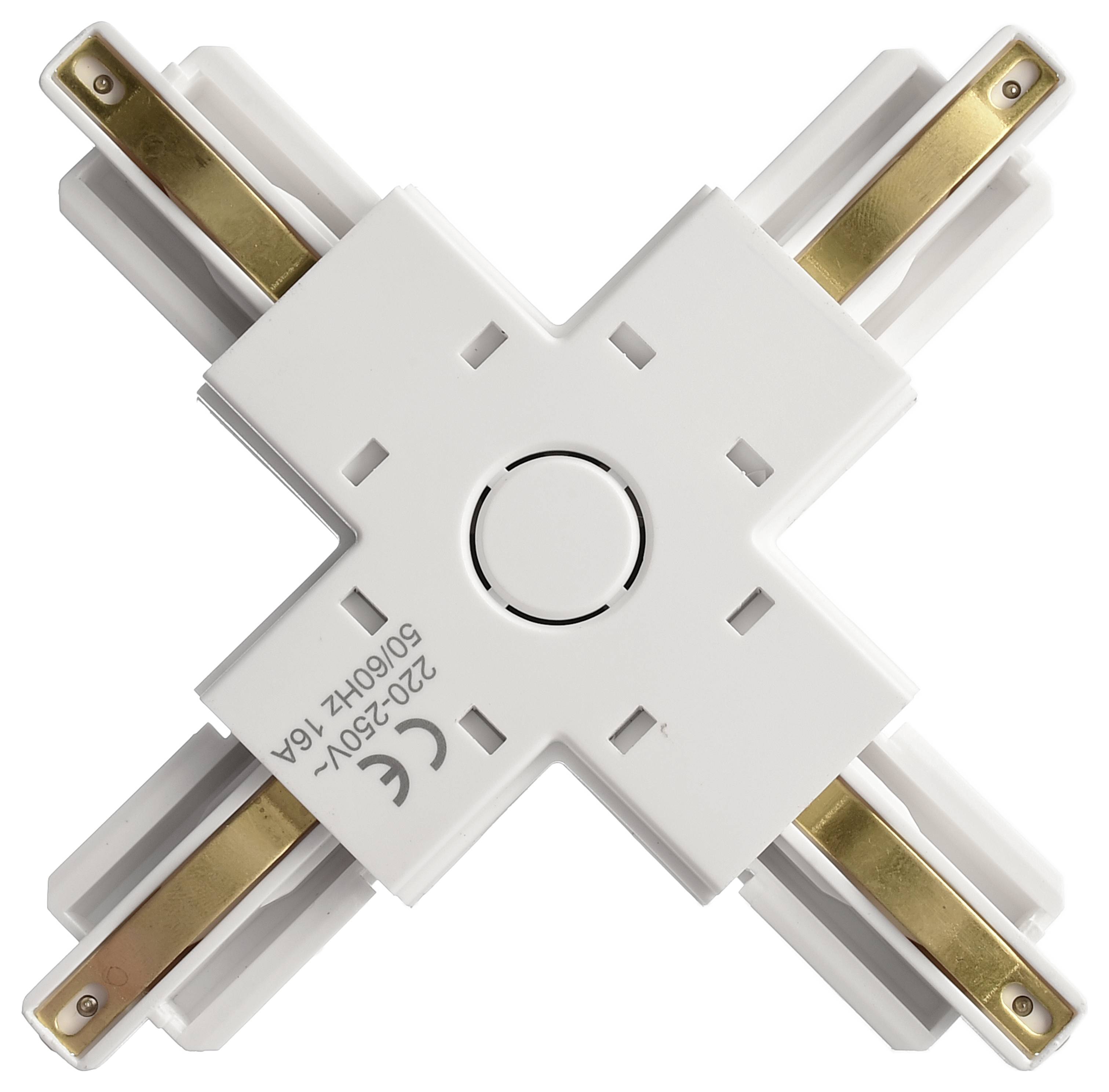 Deko Light 720028 D One Hochvolt-Schienensystem-Komponente X-Verbinder 1er Set Weiß