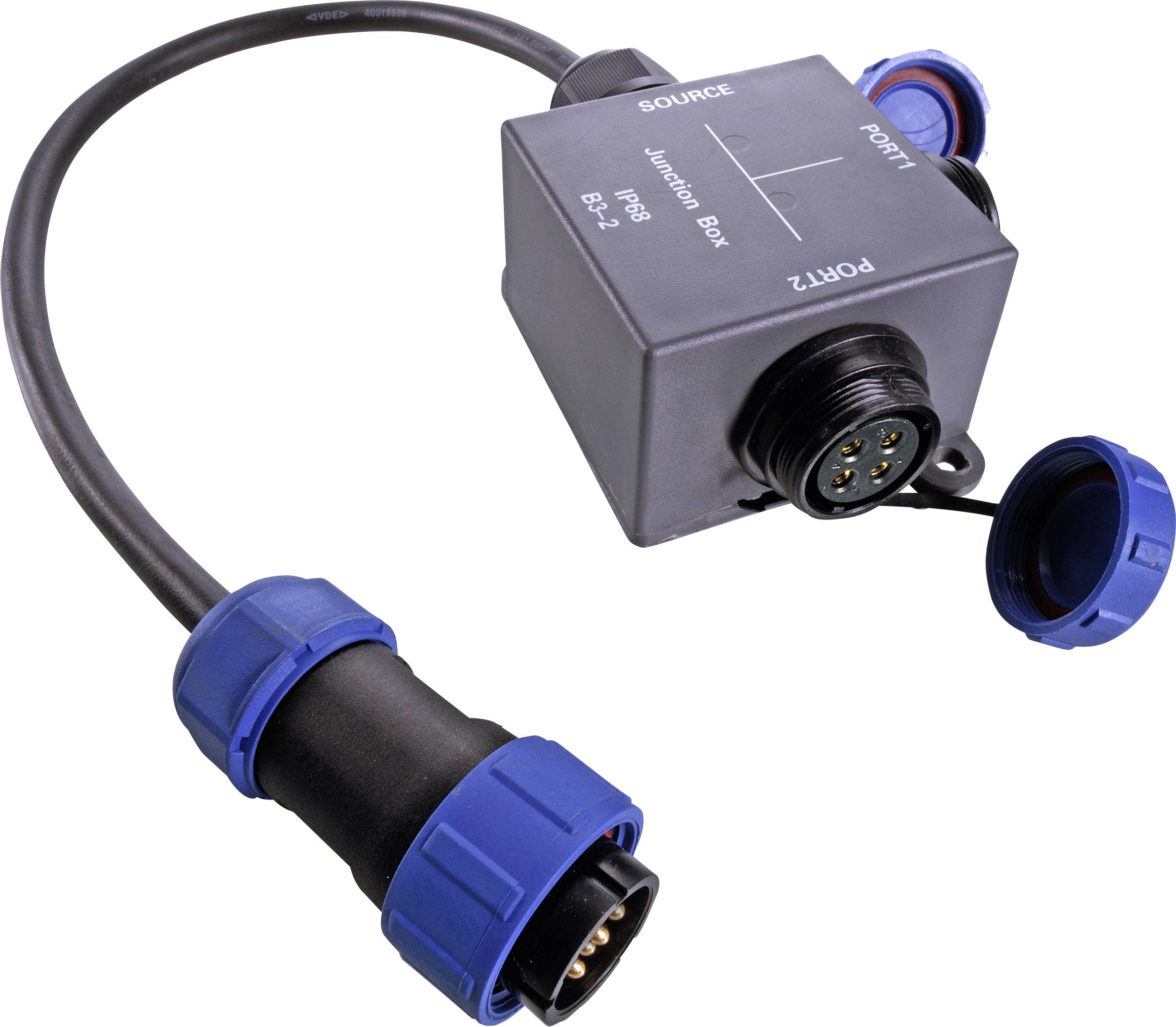 Deko Light Weipu Verteilerbox 4-polig 730301 2fach Verteiler