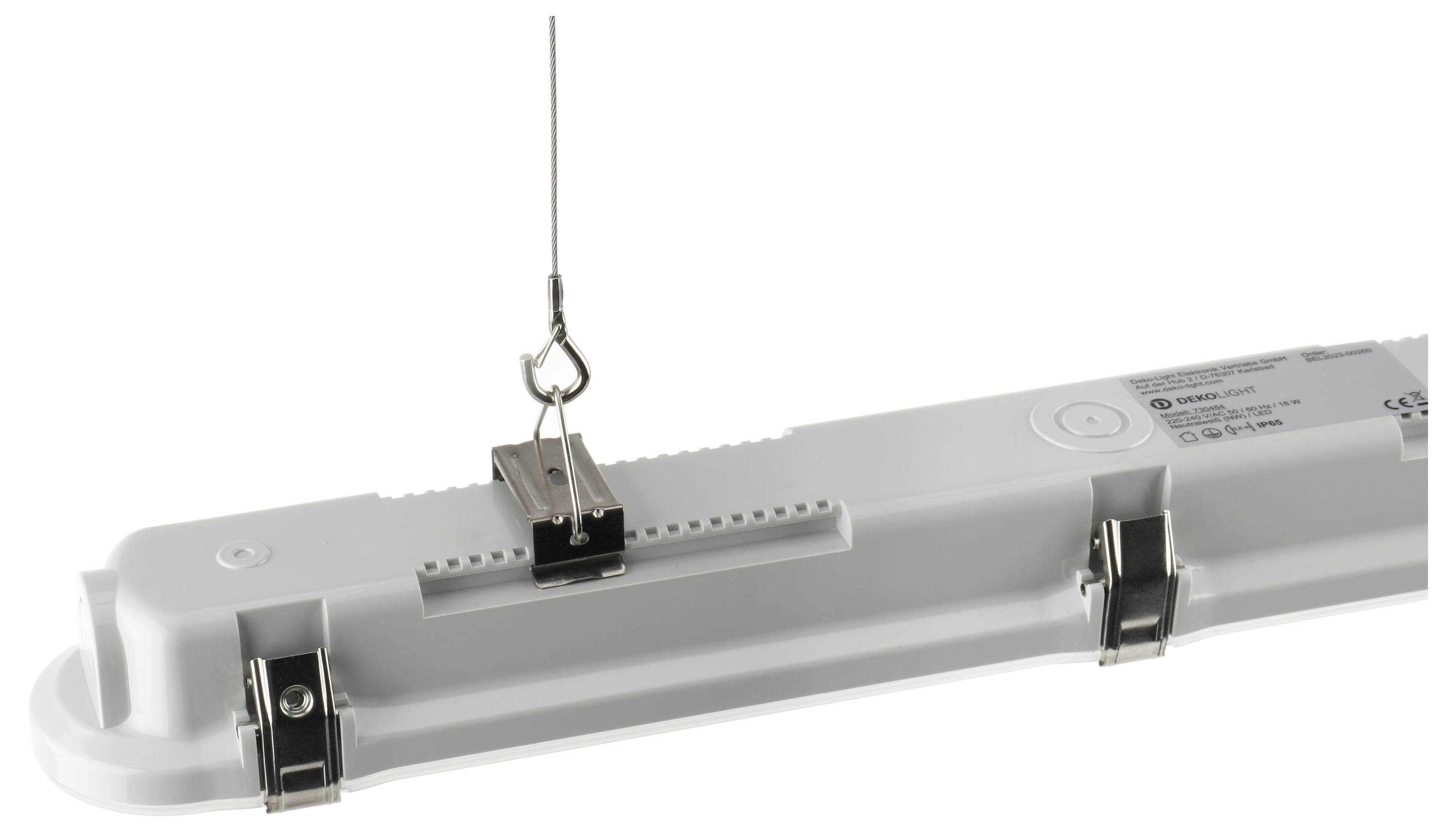 Deko Light Tri Proof Basic Motion LED-Feuchtraumleuchte LED LED fest eingebaut 18.0W Neutralweiß Grau