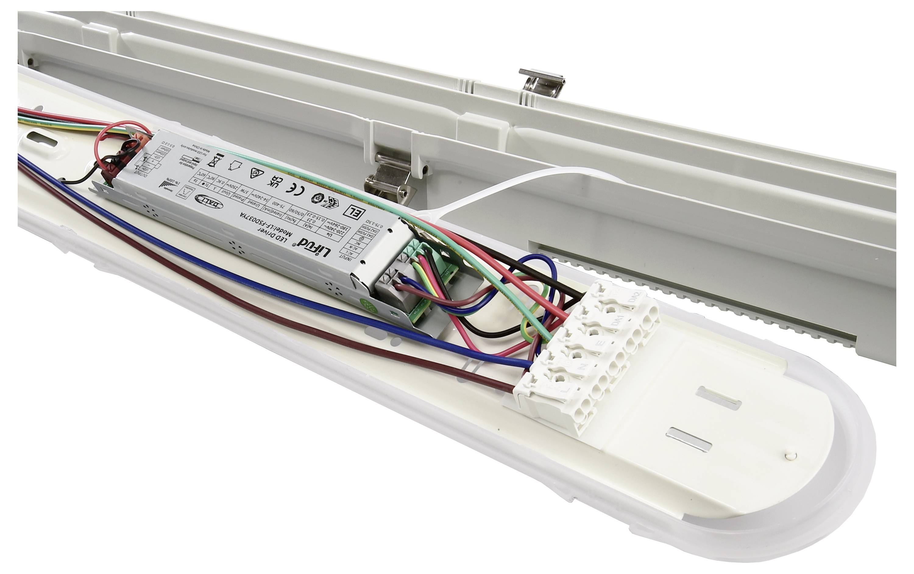 Deko Light Tri Proof Basic LED-Feuchtraumleuchte LED LED fest eingebaut 36.0W Neutralweiß Grau