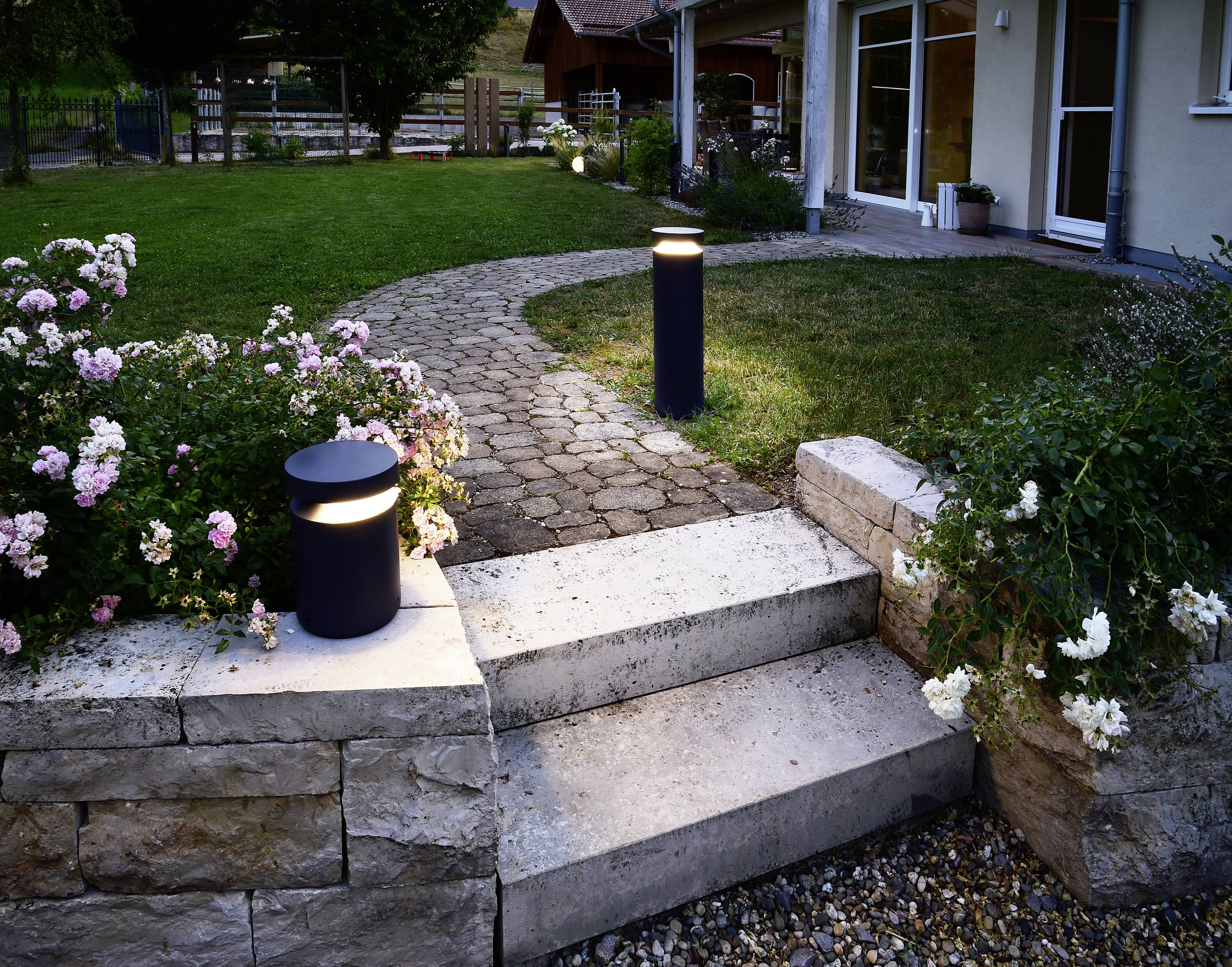 Deko Light 730492 Faro 25 LED-Pollerleuchte LED LED fest eingebaut 24W Dunkelgrau