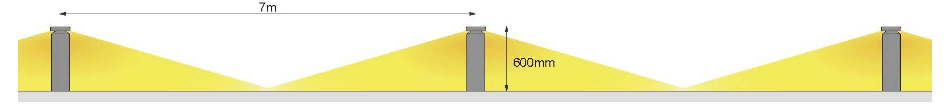 Deko Light 730493 Faro 60 LED-Pollerleuchte LED LED fest eingebaut 24W Dunkelgrau