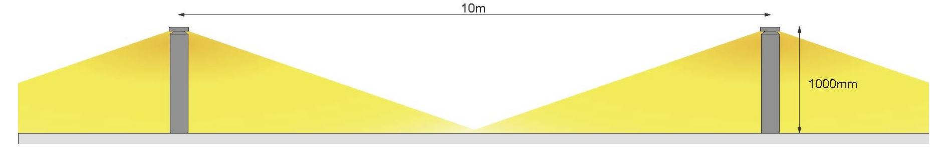 Deko Light 730494 Faro 100 LED-Pollerleuchte LED LED fest eingebaut 24W Dunkelgrau