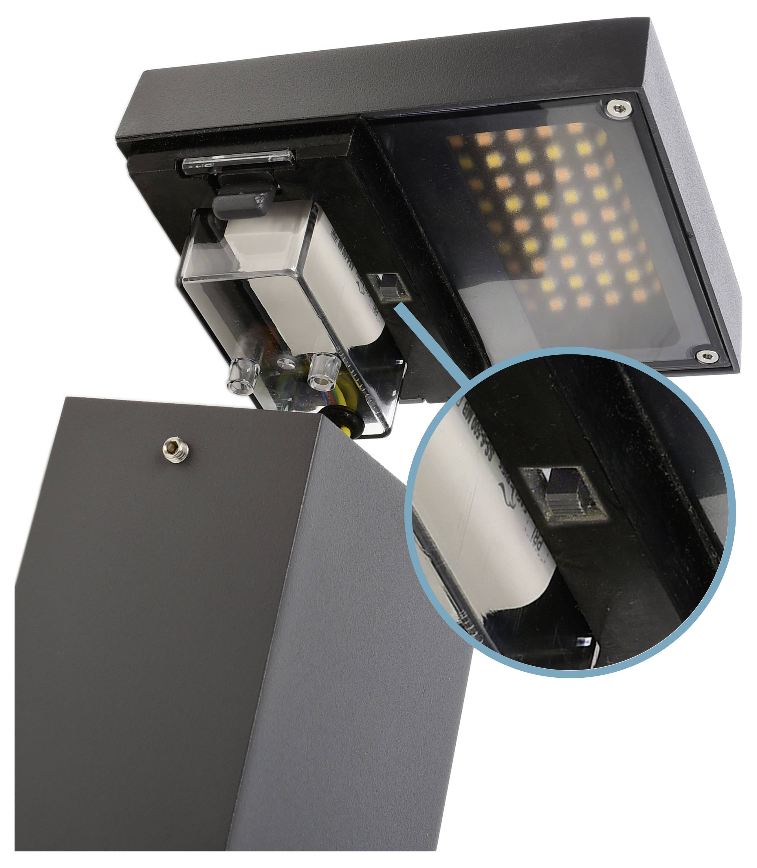 Deko Light 733070 Lerna 1000, 7,4 W, 3000/4000K, grau LED-Pollerleuchte LED LED fest eingebaut 7.4W Grau