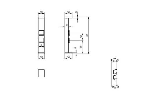 Deko Light 733070 Lerna 1000, 7,4 W, 3000/4000K, grau LED-Pollerleuchte LED LED fest eingebaut 7.4W Grau