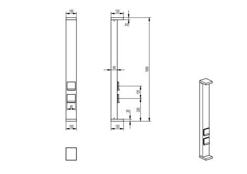 Deko Light 733071 Lerna 600, 7,4 W, 3000/4000K, grau LED-Pollerleuchte LED LED fest eingebaut 7.4W Grau