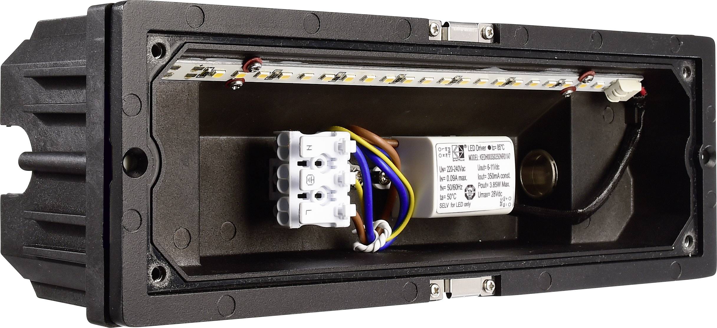 Deko Light Light Base III 763026 LED-Wandleuchte LED fest eingebaut EEK: G (A - G) 4.3W LED Schwarz