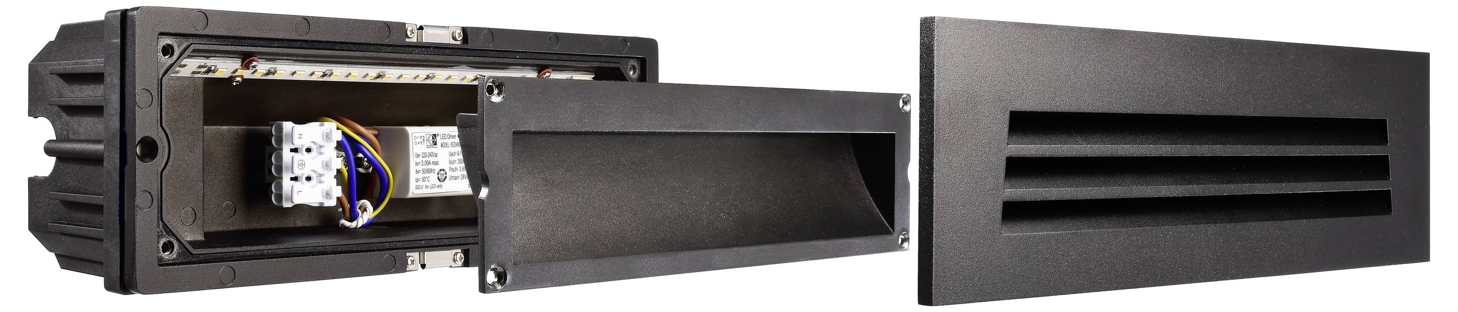 Deko Light Light Base III 763026 LED-Wandleuchte LED fest eingebaut EEK: G (A - G) 4.3W LED Schwarz