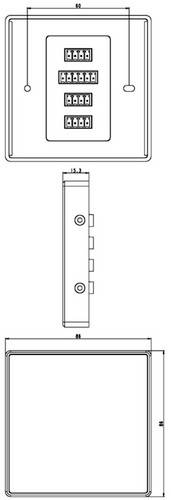 Deko Light DMX Wandcontroller Art-4 RGB/RGBW Wandsteuerung 86mm 86mm 15.3mm