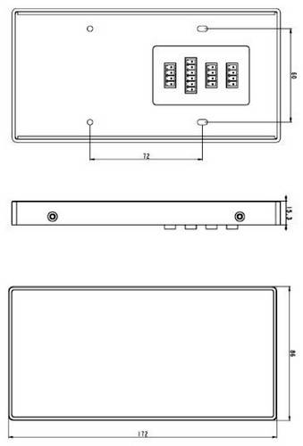 Deko Light DMX Wandcontroller Art-9 RGB/RGBW Wandsteuerung 172mm 86mm 15.3mm
