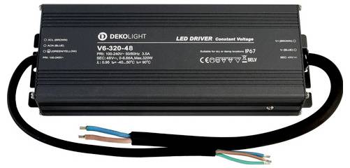 Deko Light 872145 LED-Trafo Konstantspannung 320W 0 - 6660mA 48 V/DC 1St.