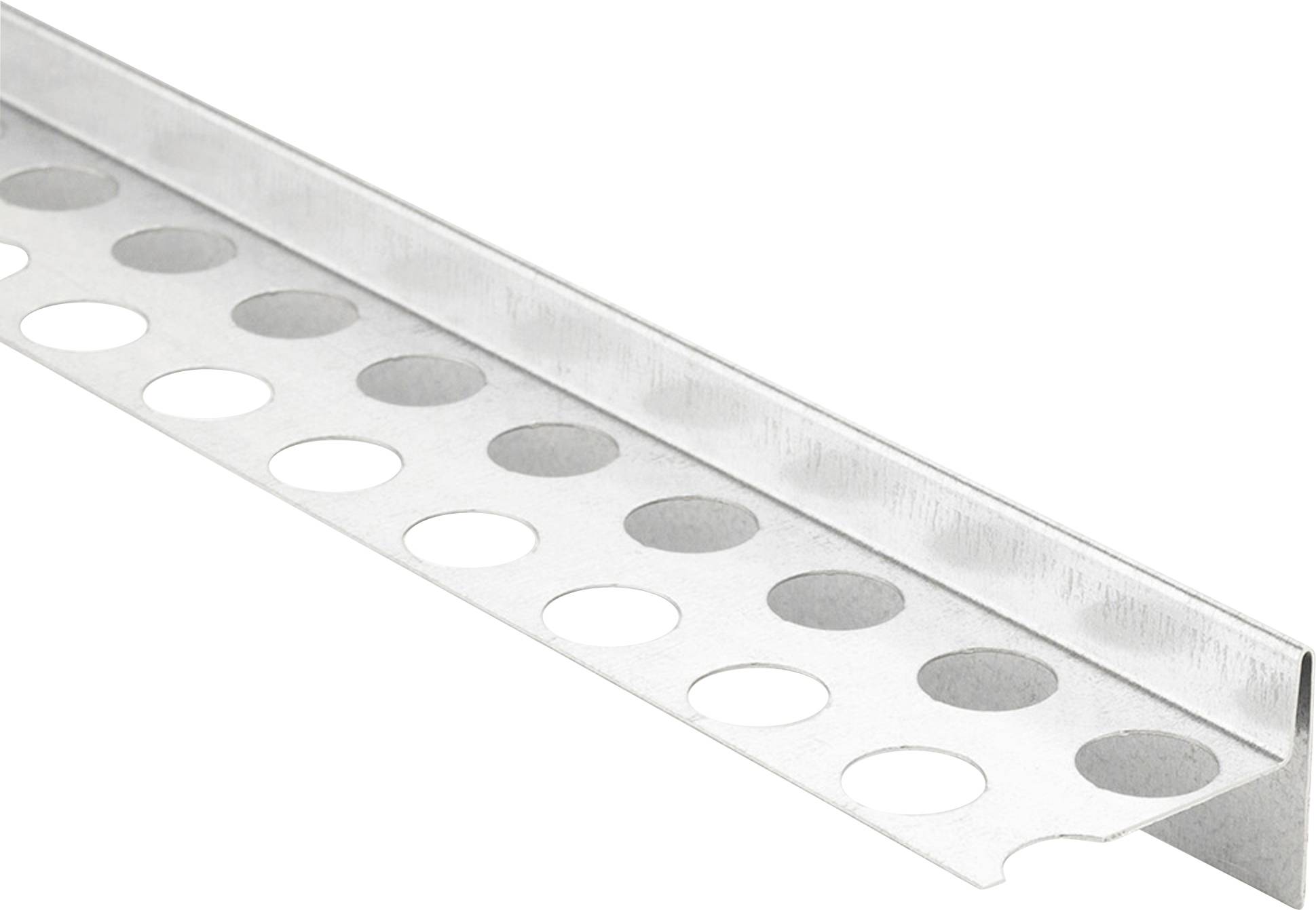 Metallprofil mit runden Löchern, oft verwendet im Trockenbau für Kanten- und Eckschutz.