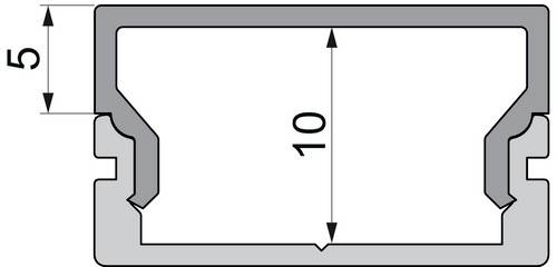 Querschnitt eines Profils mit Maßen: Höhe 10 mm, Breite 5 mm.