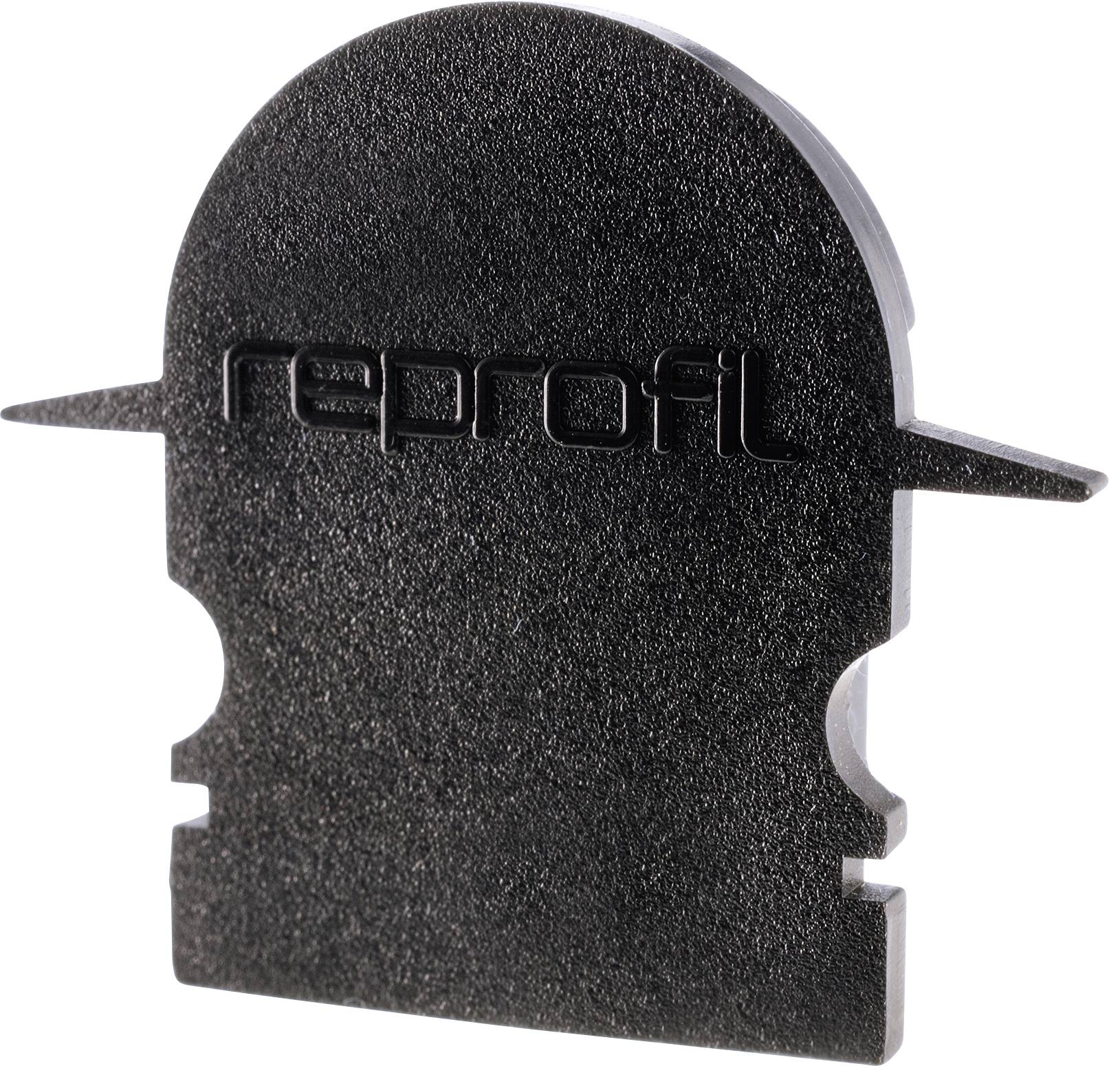 Schwarzes Kunststoffteil mit geschwungenem Profil. Das Wort 'reprofil' ist erhaben in die Oberfläche eingearbeitet.