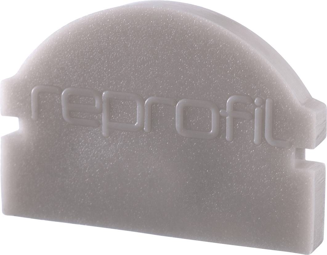 Ein graues Kunststoffteil mit der Aufschrift 'reprofil', vermutlich ein Werkzeug oder Bauteil.