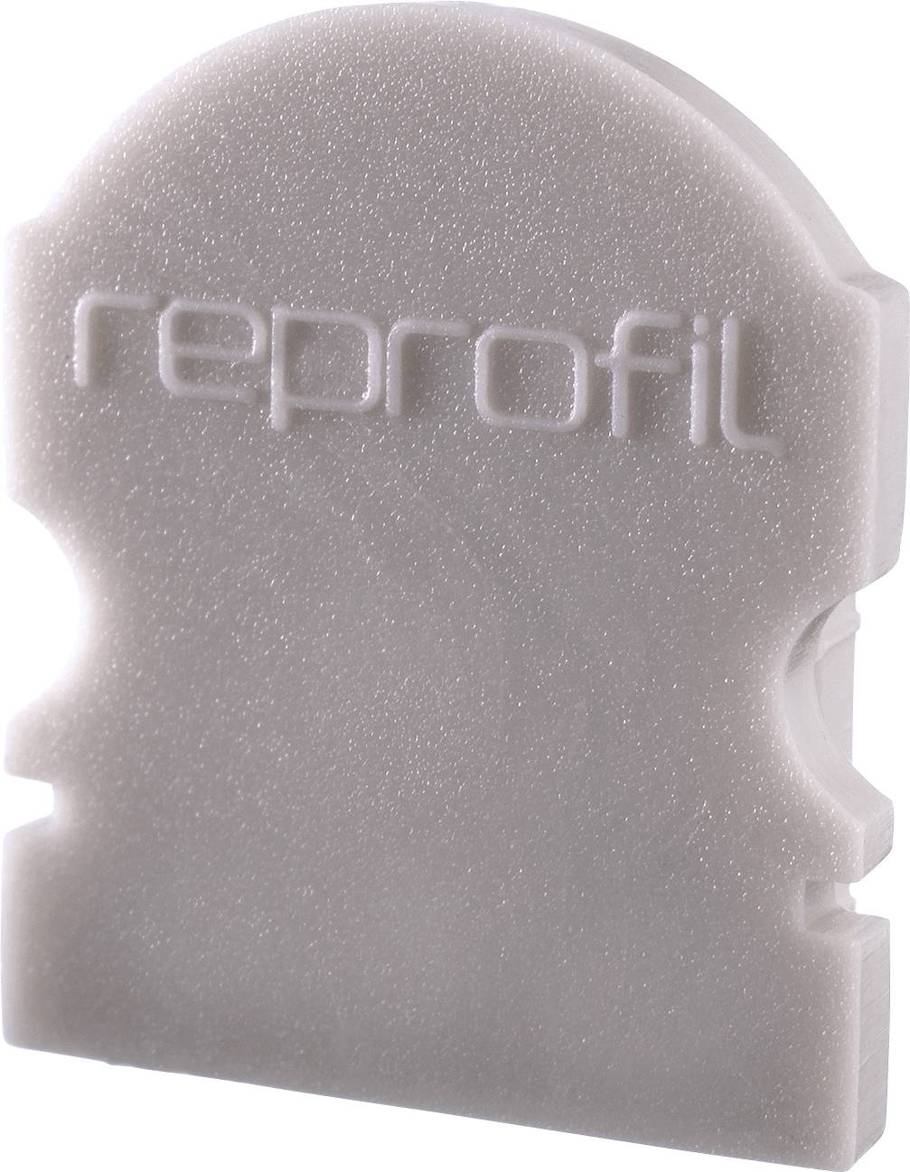 Ein graues Kunststoffwerkzeug mit dem Text 'reprofil', vermutlich ein Werkzeug für Gipser oder Fliesenleger.