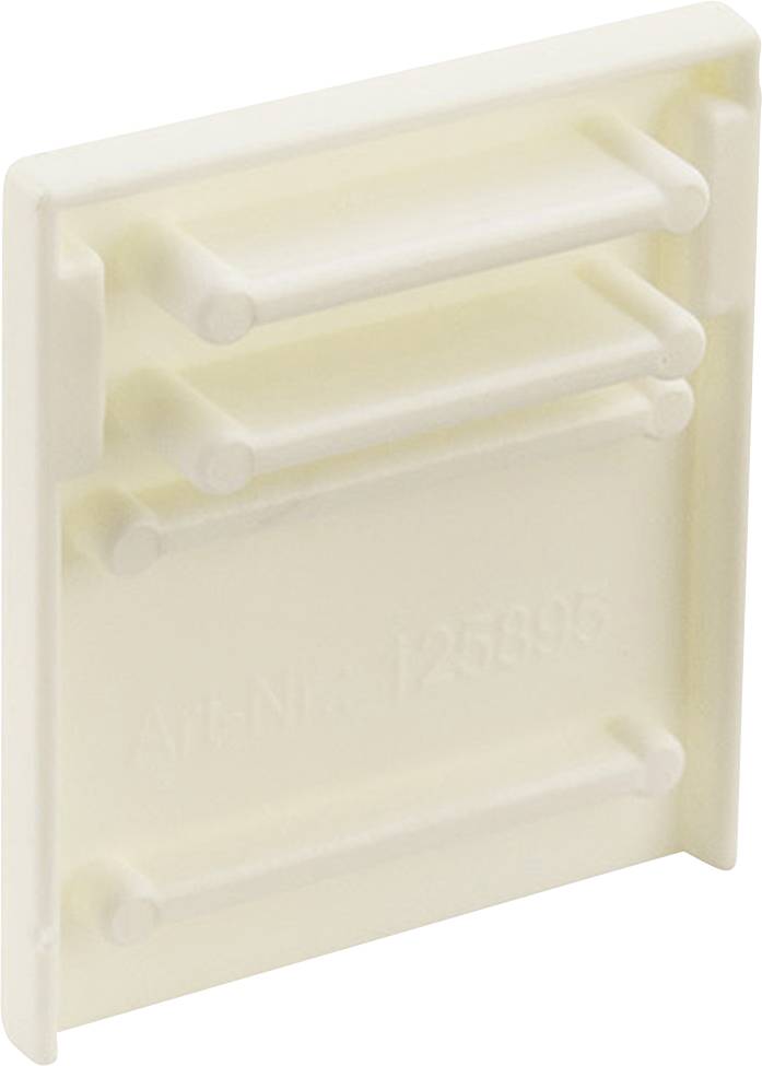 Ein weißes Plastikteil mit drei horizontalen Streben und einer aufgedruckten Nummer '125895'.