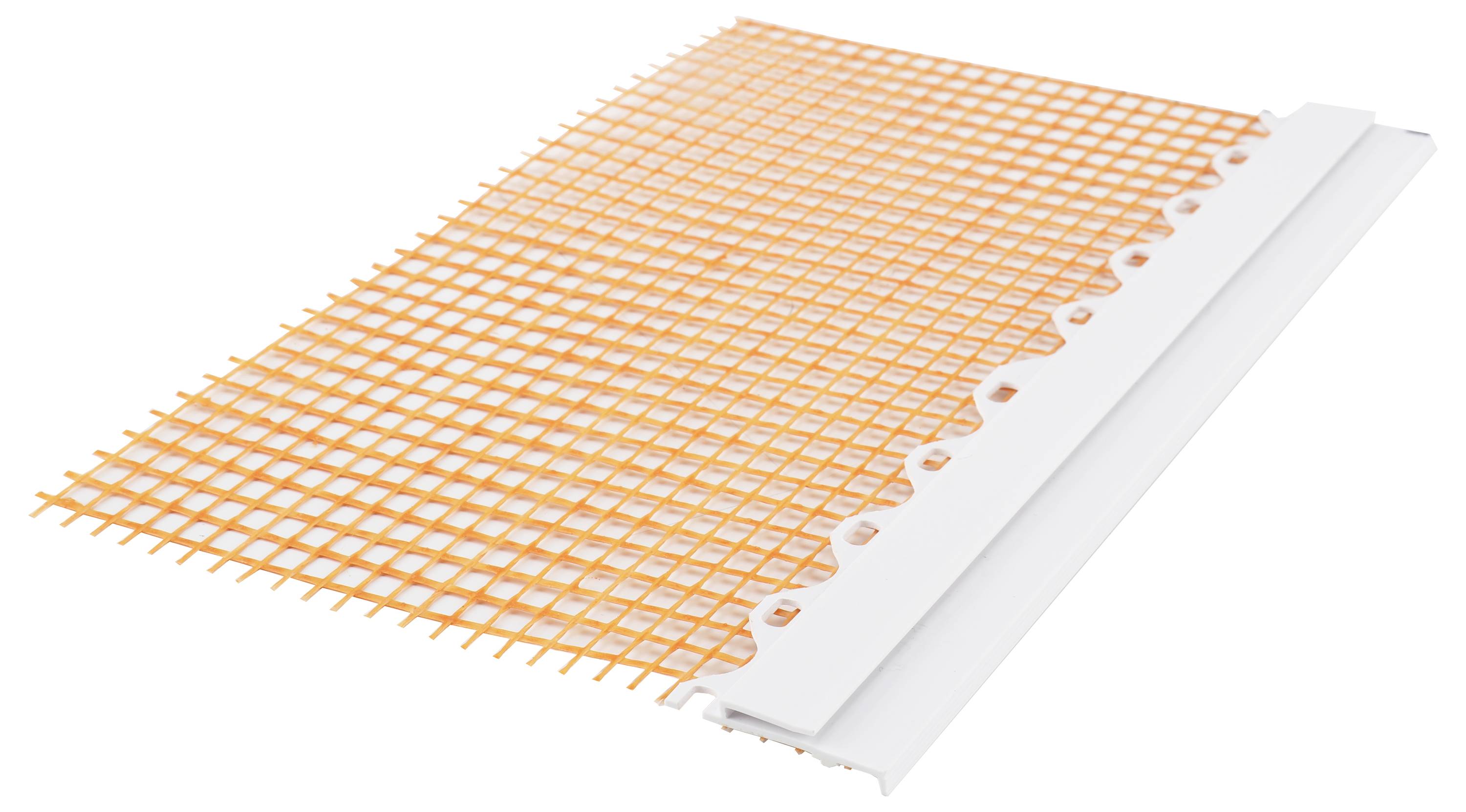 Orangenes Anschlussprofil mit Gitternetz