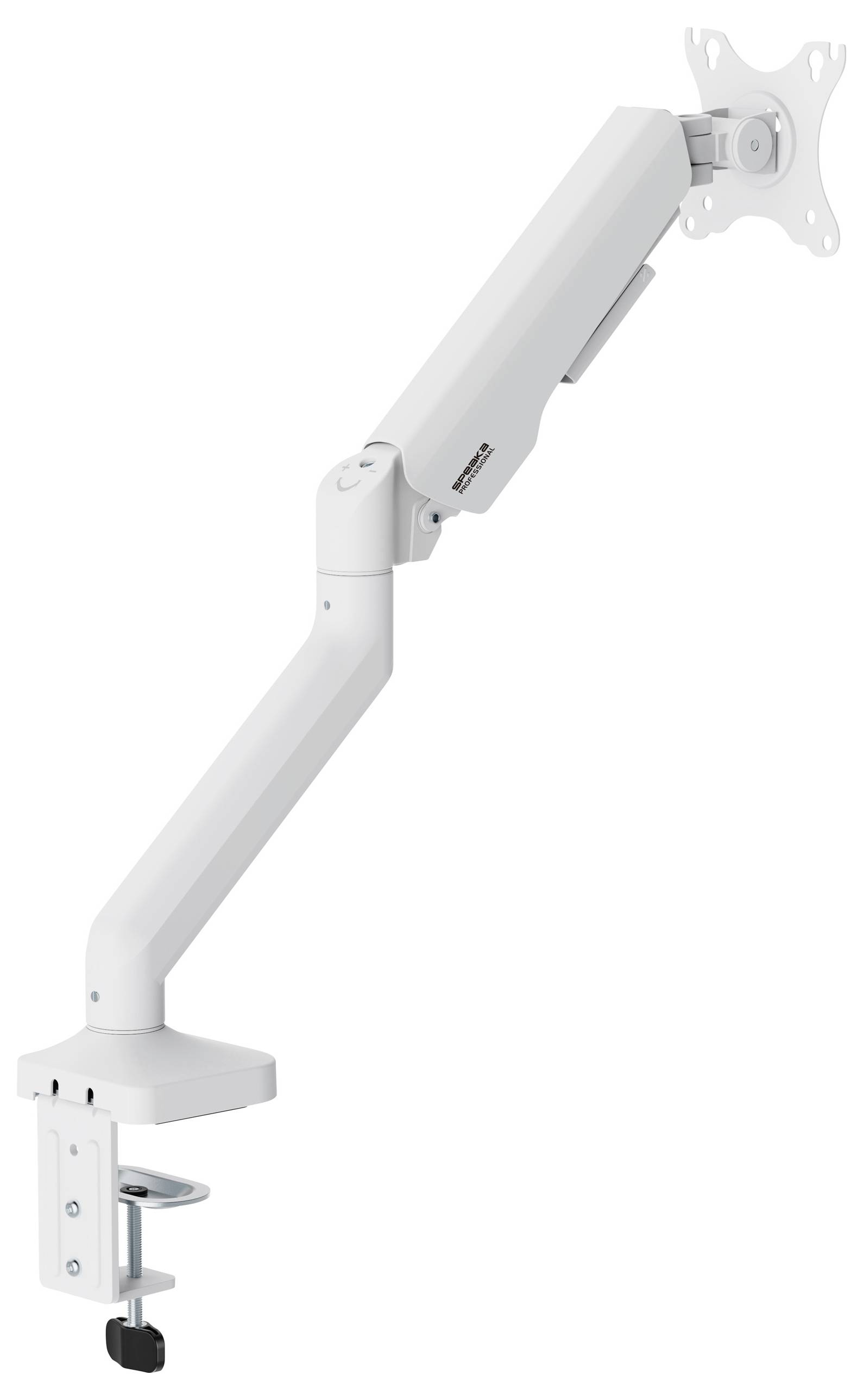 SpeaKa Professional SP-MM-1030 1fach Monitor-Tischhalterung 43,2cm (17") - 101,6cm (40") Weiß Höhenverstellbar, Neigbar+Schwenkbar
