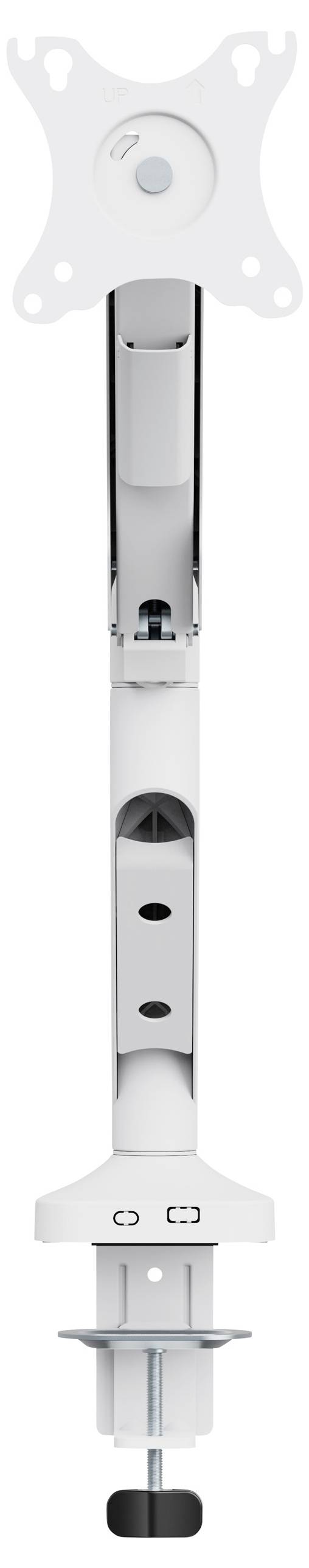 SpeaKa Professional SP-MM-1030 1fach Monitor-Tischhalterung 43,2cm (17") - 101,6cm (40") Weiß Höhenverstellbar, Neigbar+Schwenkbar