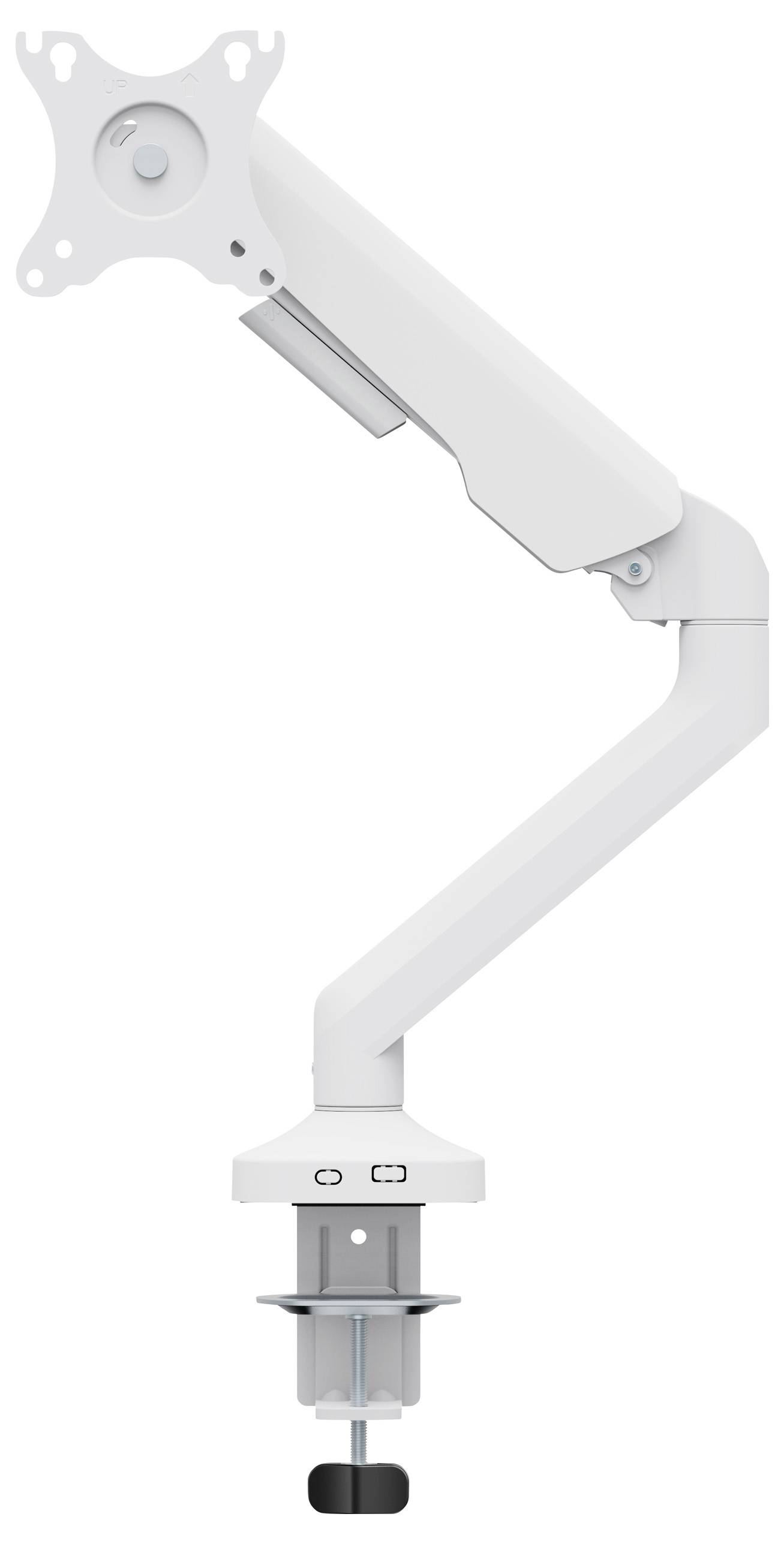 SpeaKa Professional SP-MM-1030 1fach Monitor-Tischhalterung 43,2cm (17") - 101,6cm (40") Weiß Höhenverstellbar, Neigbar+Schwenkbar