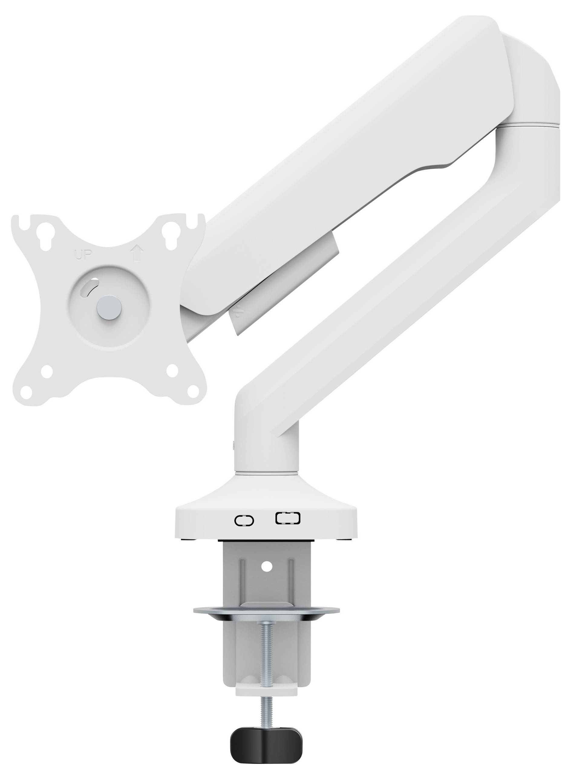 SpeaKa Professional SP-MM-1030 1fach Monitor-Tischhalterung 43,2cm (17") - 101,6cm (40") Weiß Höhenverstellbar, Neigbar+Schwenkbar